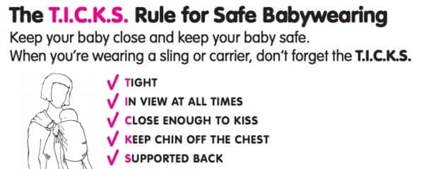 ticks tips voor veilig baby dragen